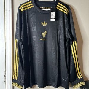 2025 Long Sleeve Mexico National Gold Cup Edition Black Football Shirt